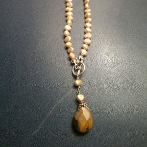 Brown Pearl and Bead Necklace